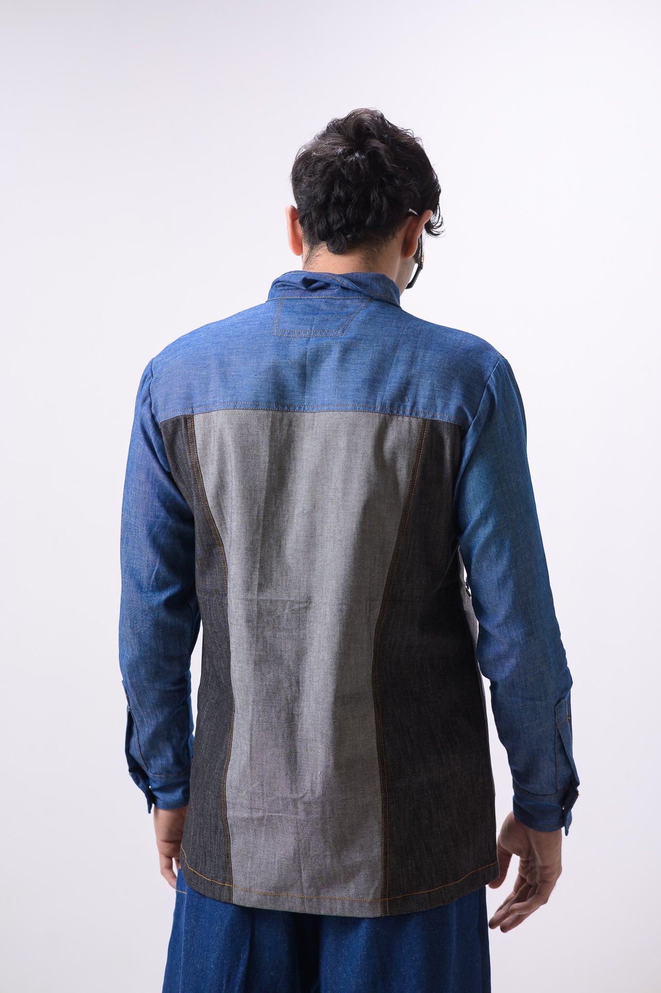 Denim Blue Grey Shirt