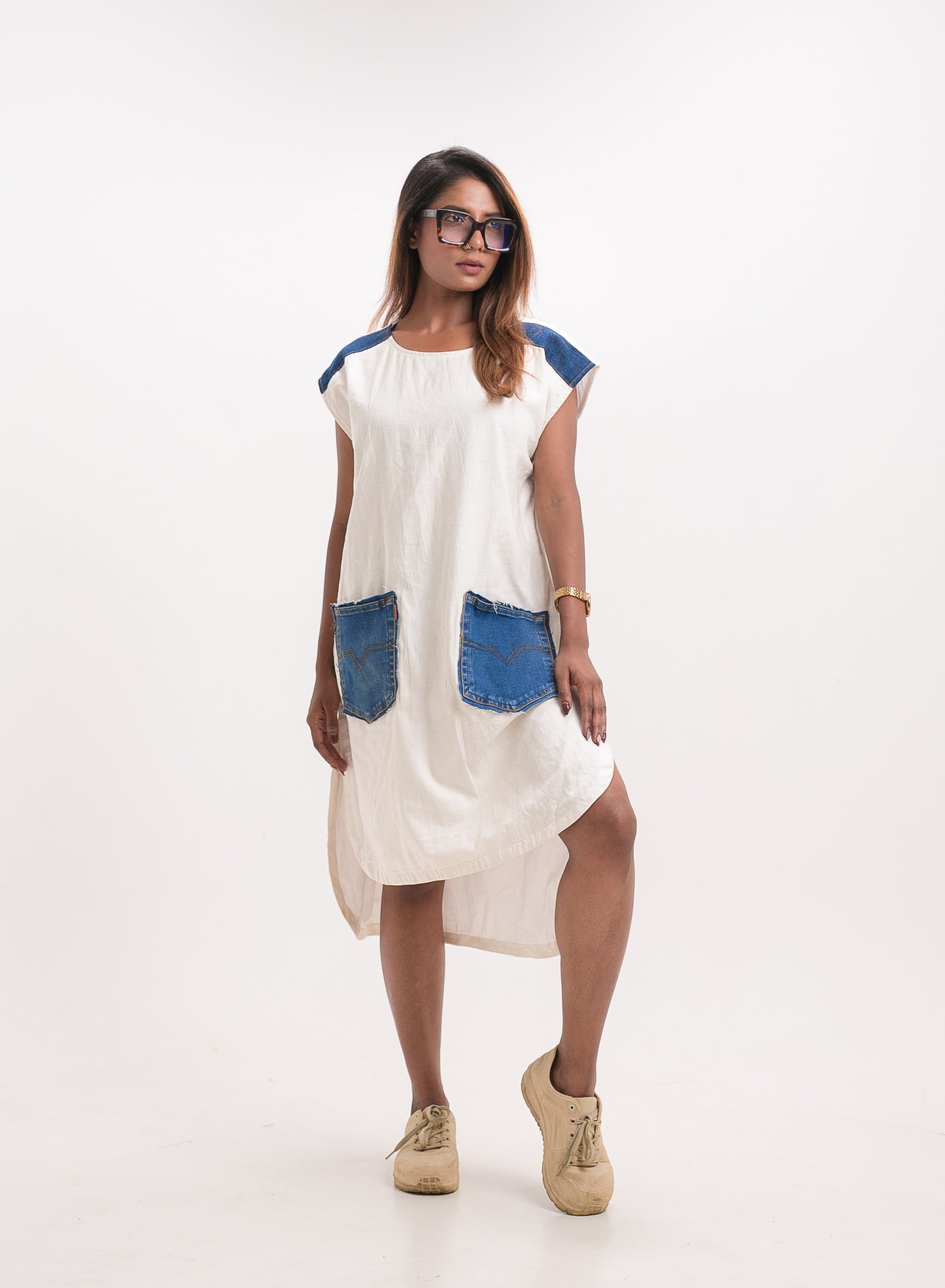 Denimax White Dress