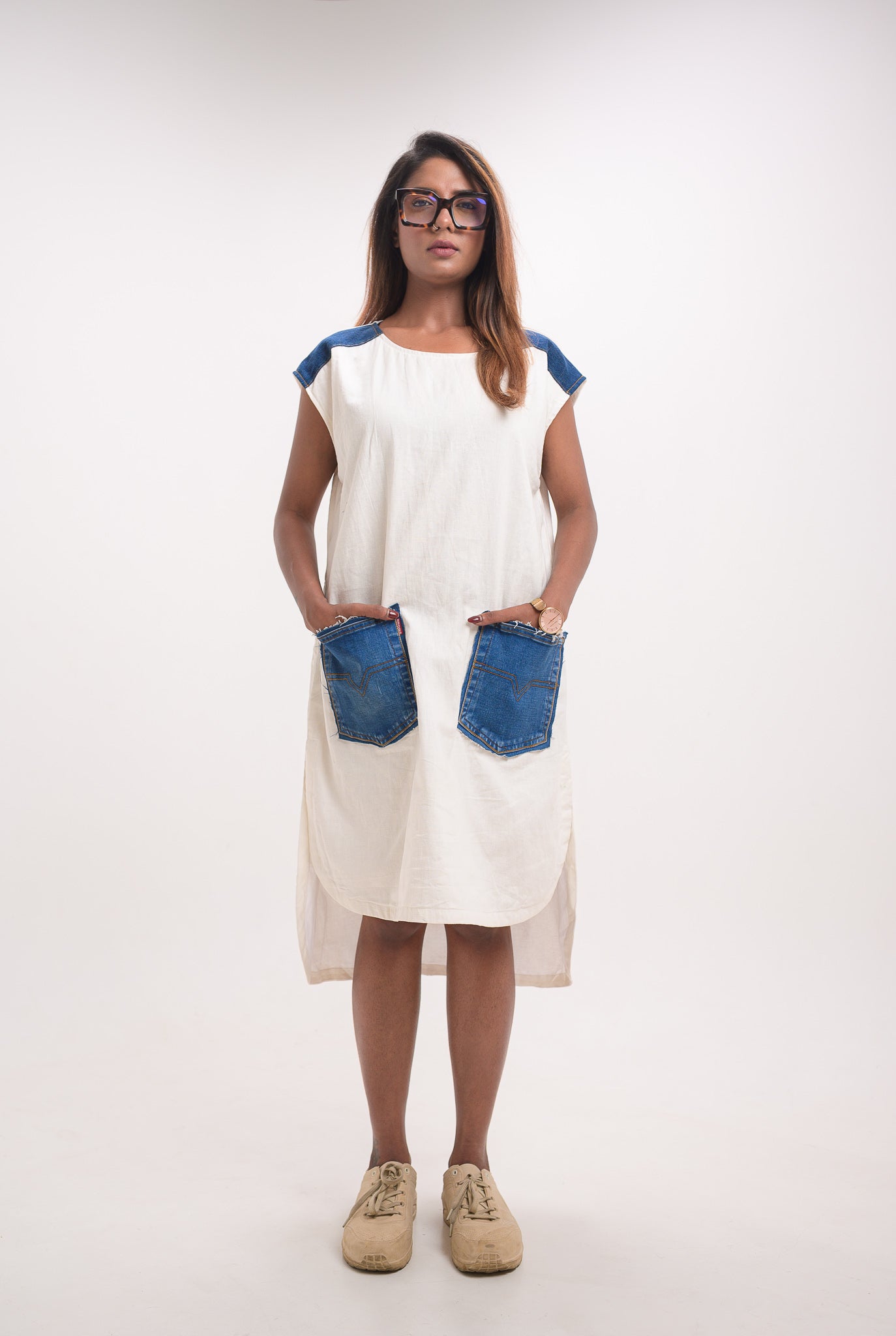 Denimax White Dress