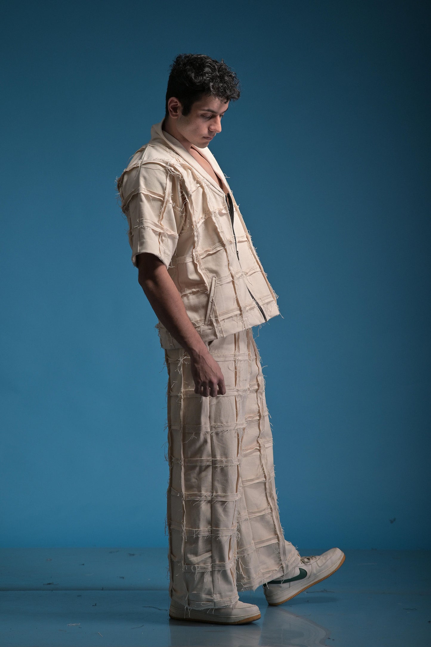 Off-white Denim UNISEX Checkered Set