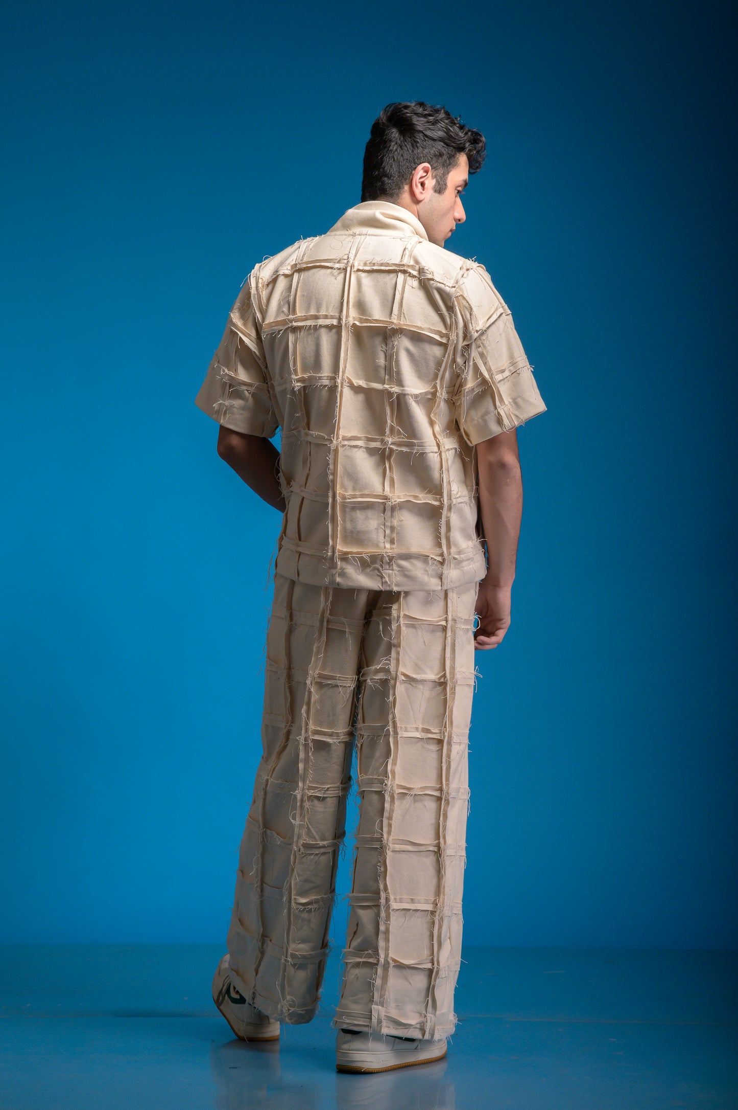 Off-white Denim UNISEX Checkered Set