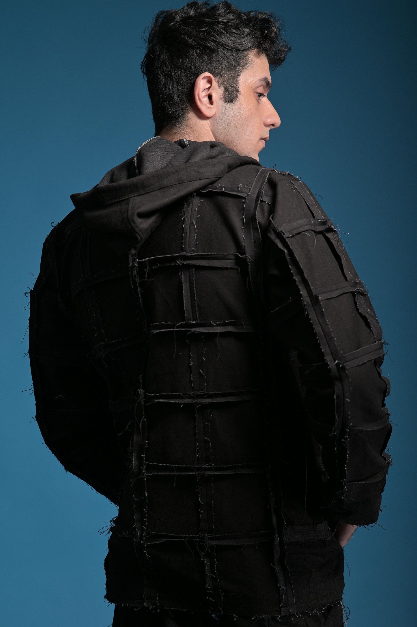 Black Denim UNISEX Checkered co-ord set