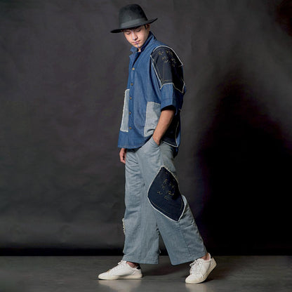 Patch Adams Light Blue Bottoms