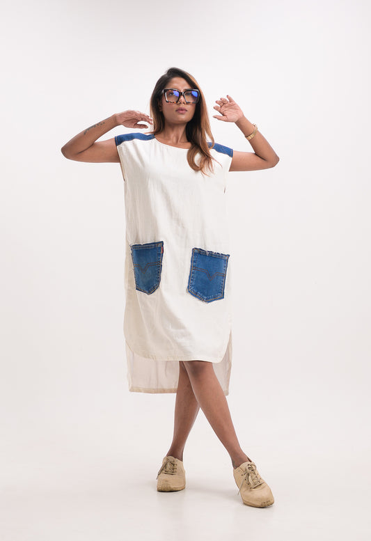 Denimax White Dress