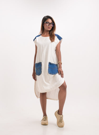 Denimax White Dress