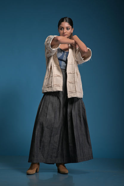 The Grey Denim Skirt
