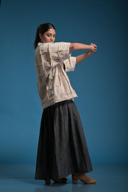 The Grey Denim Skirt